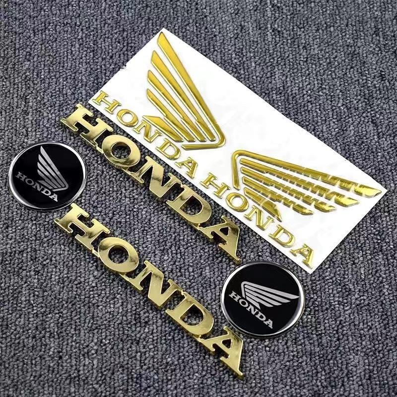 CKU5 Honda Motorcycle Modification Set Logo 3D Sticker HONDA Electroplated Letter Label Waterproof Sticker Moto Accessories Cbr 600