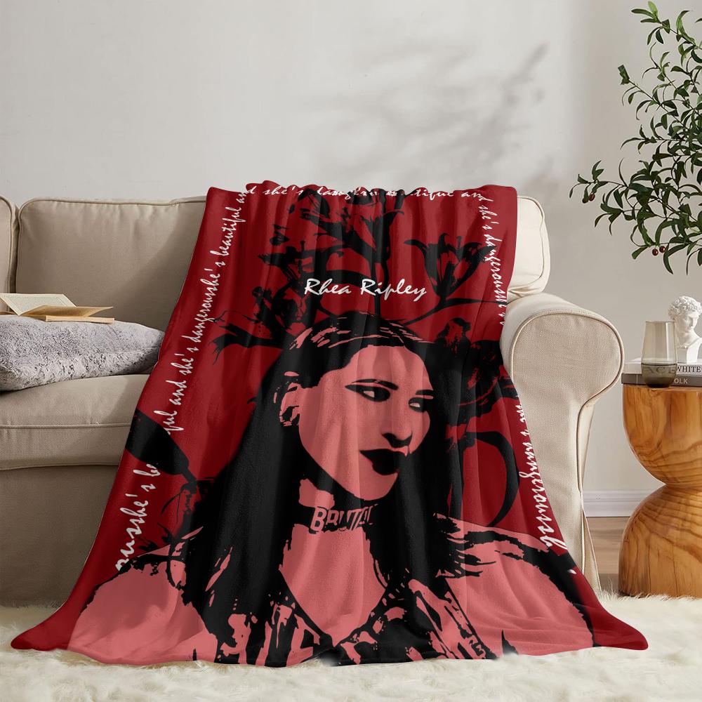 R-rhea Ripley Throw Soft Flannel Throw Summer Blanket Lightweight Cozy Nap Blanket for Sofa Bed Travel