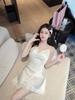 Summer New Ice Silk Nightgown Female Sexy Pure Desire Sweet Princess Style Thin Suspender Nightgown Loungewear Two-piece Set