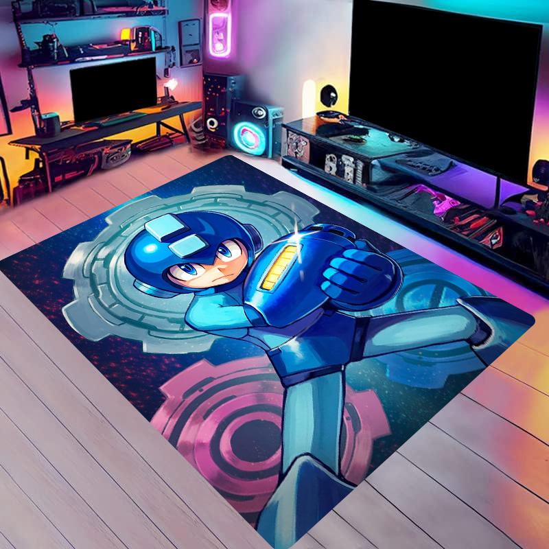 Robot Game Carpet M-Megaman European and American Series Living Room Square Rugs Tent Mats Carpets for Living Room