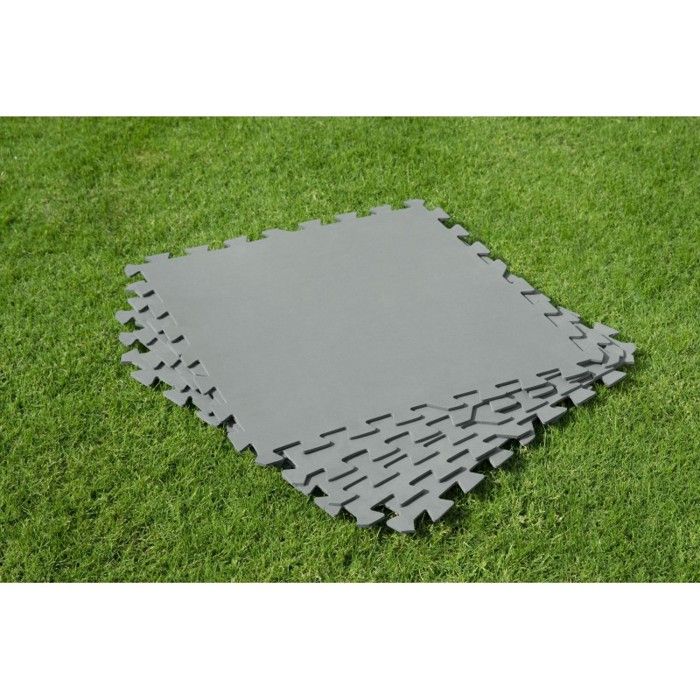 BESTWAY Bestway Set of 9 Pool Floor Mats - 50 X 50 Cm - Grey