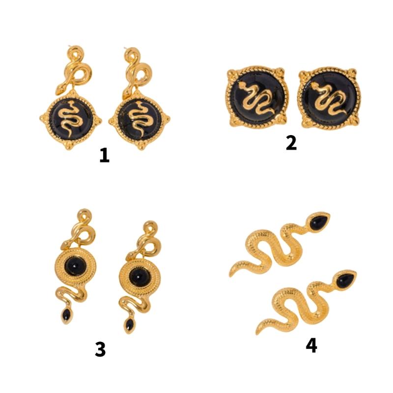 Elegant Earrings with Artistic Snake Vintage Gothic Jewelry Pendant Earrings Suitable for Fashion Enthusiasts Present