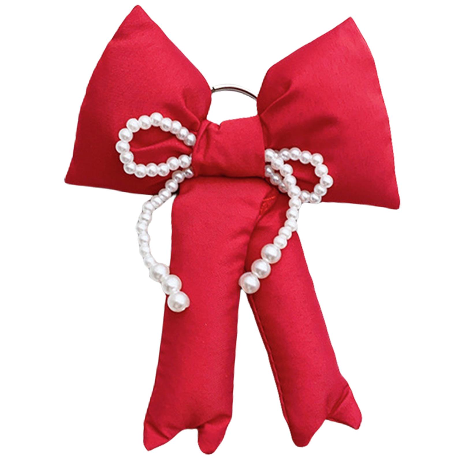 

Стильный брелок с бантом из искусственного жемчуга, подвеска с бантиками для женских сумок и рюкзаков, красочный брелок для ключей, украшение для сумки