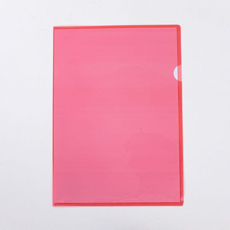 Transparent Colored A4L Thickened Two-Page Folder for Student Test Papers
