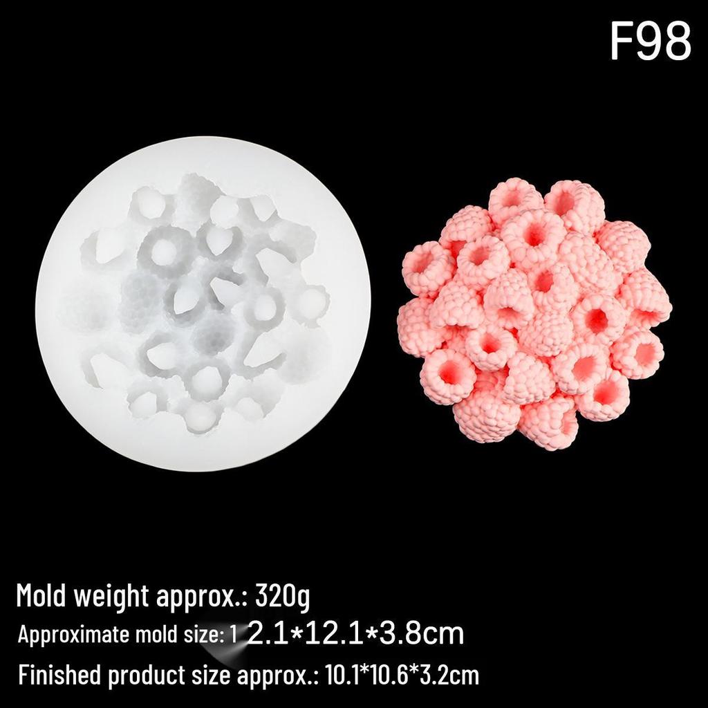 Molde de Silicona de Anillo de Fruta de Frambuesa para Jabón, Yeso o Decoración de Pasteles