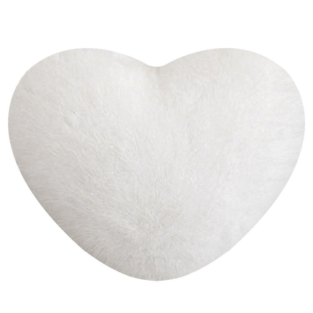 New Fur Heart Pillow Love Heart Shaped Pink Color Heart Plush Pillow Fluffy PP Cotton Soft Pillow Desktop Decor