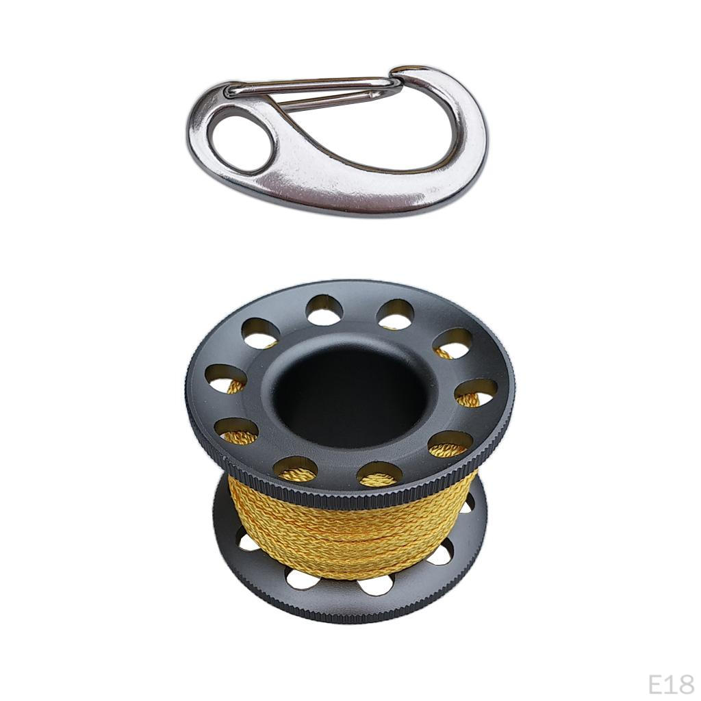 Scuba Diving Reel Snorkeling Safety Handle Spool Gray