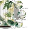 Tropical Leaves Shower Curtain Green Plant Jungle Botanical Monstera Palm Leaf Banana Hawaii Exotic Nature Rainforest Shower Curtains Set Bathroom