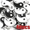 DIY Tai Chi Small Pendant Retro Simple Metal Charms Necklace Bracelet Making Pendants Alloy Jewelry Accessories Ornaments Parts