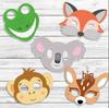 Jungle Zoo Wild Animal Masks: Kindergarten Cartoon Theme Birthday Party Decorations (Set of 20)