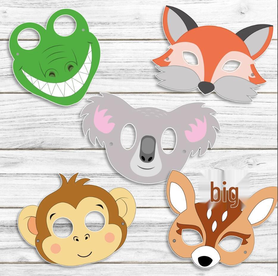 Jungle Zoo Wild Animal Masks: Kindergarten Cartoon Theme Birthday Party Decorations (Set of 20)