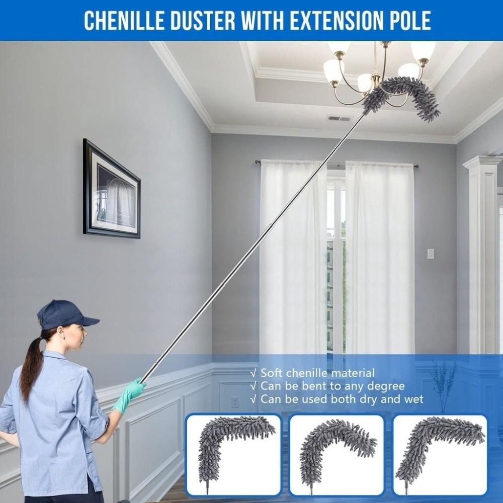 Dust Cleaning Ceiling Cleaning Cobweb Removal Telescopic Duster Microfiber Duster Kit Household