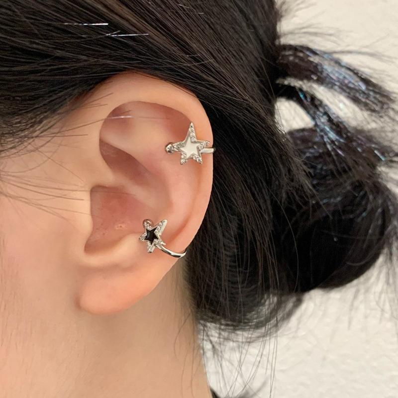 

Модные панк эмалевые серьги-пентаграммы, подходящие как для мужчин, так и для женщин, милые и крутые серебряные повседневные украшения для вечеринок, подарки дубильная кора