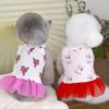 Soft Pet Halter Mesh Dress Cute Pet Clothes Pet Costumes Dog Princess Skirt  For Small Dog Cat