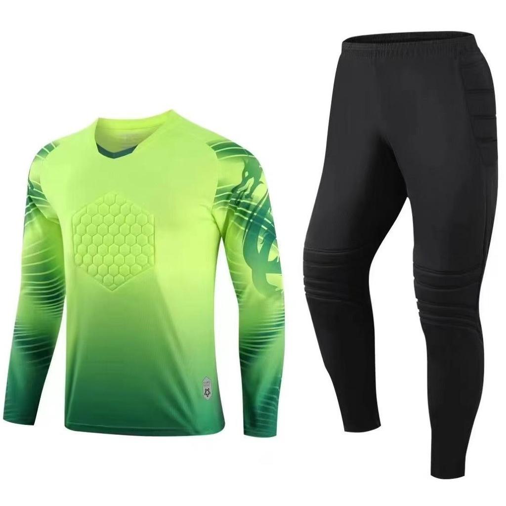 Adult Goalkeeper Long-Sleeve Jersey and Pants with Number Printing for Football Matches