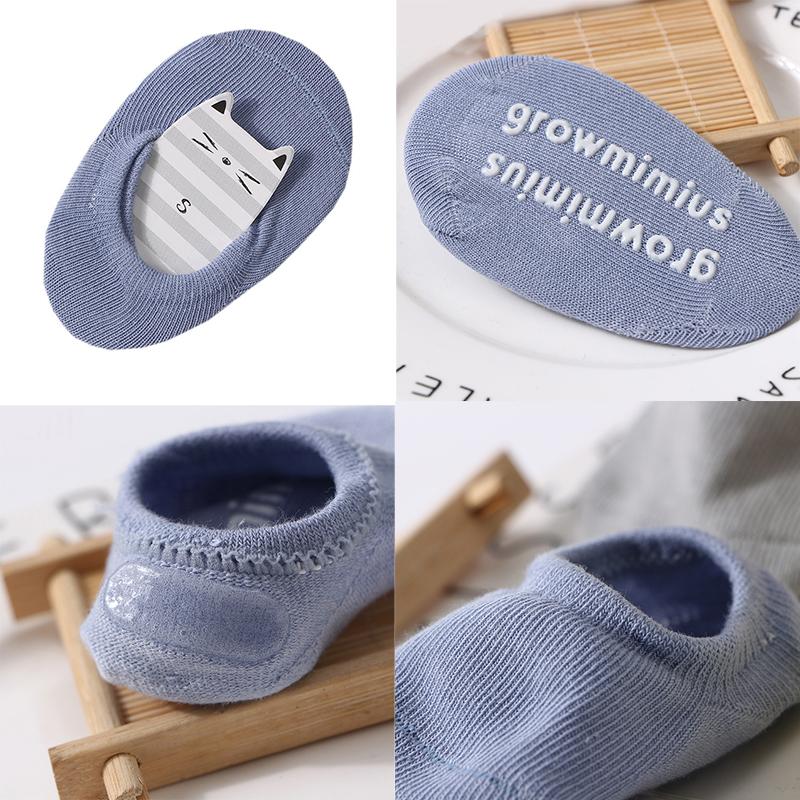 4 Paar Süße Baby Mädchen Jungen Rutschfeste Socken Einfarbig Sommer Unisex Baumwolle Knöchelsocken