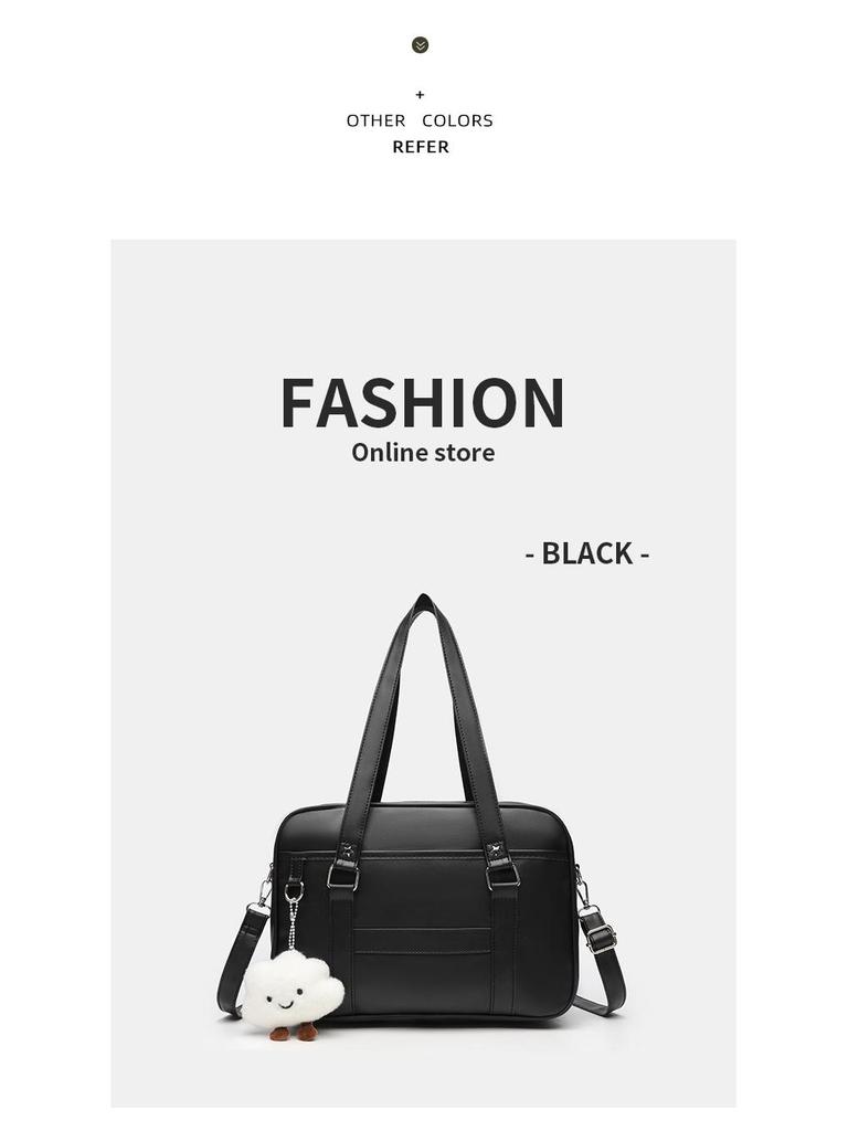 PU Women's Crossbody Bag: Japanese School Style JK Uniform Handbag, Solid Color Shoulder Bag for Student Commuting