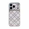Small and fresh plaid is suitable for iPhone17 large window 16promax mobile phone case 15 fine holes 14 all-inclusive delivery.