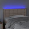 Vidaxl Zagłówek Do Łóżka Z Led, Cappuccino, 100X5X78/88 Cm, Ekoskóra