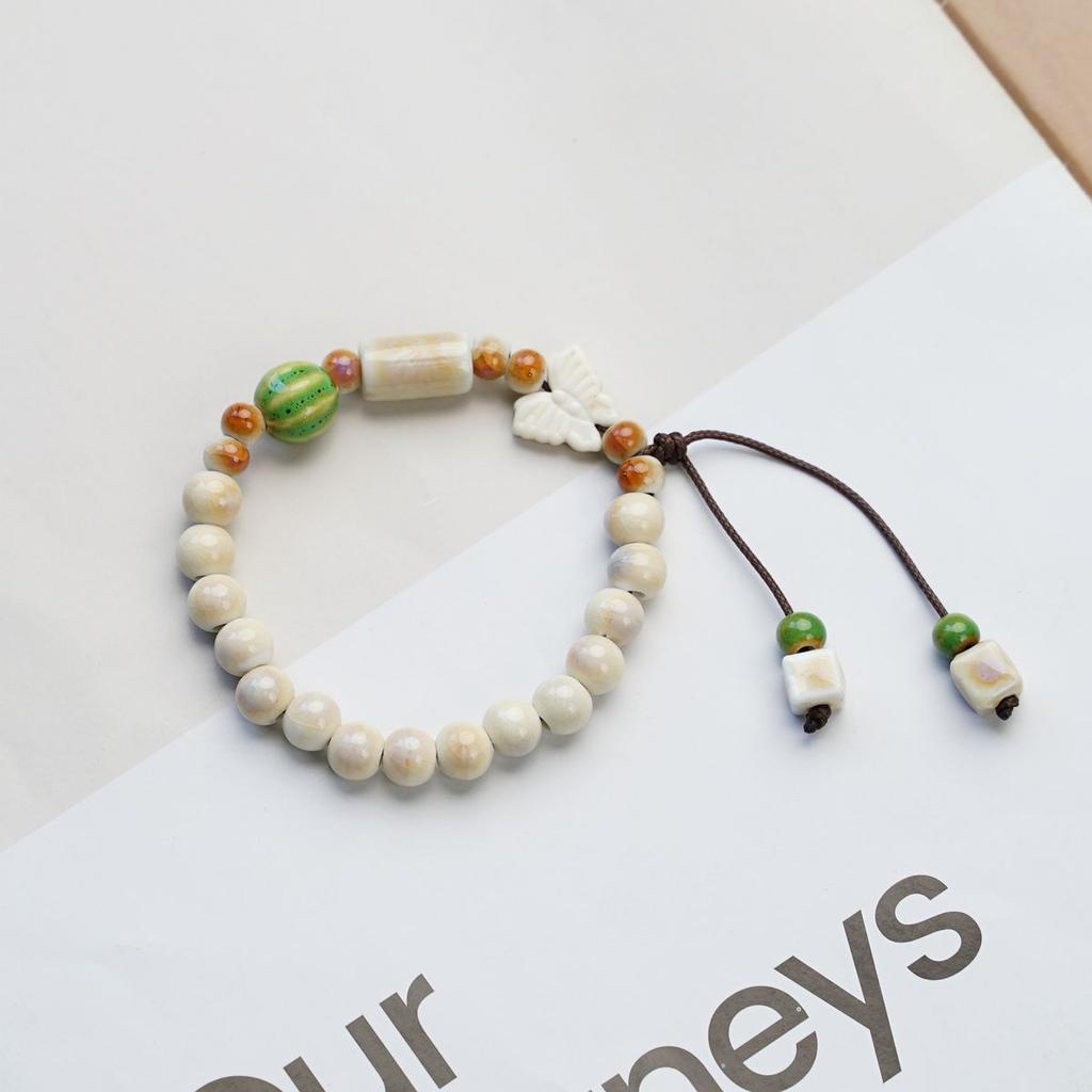 Jingdezhen ceramic beaded bracelet gourd meditation zen bracelet jewelry Fulu live broadcast supply wholesale