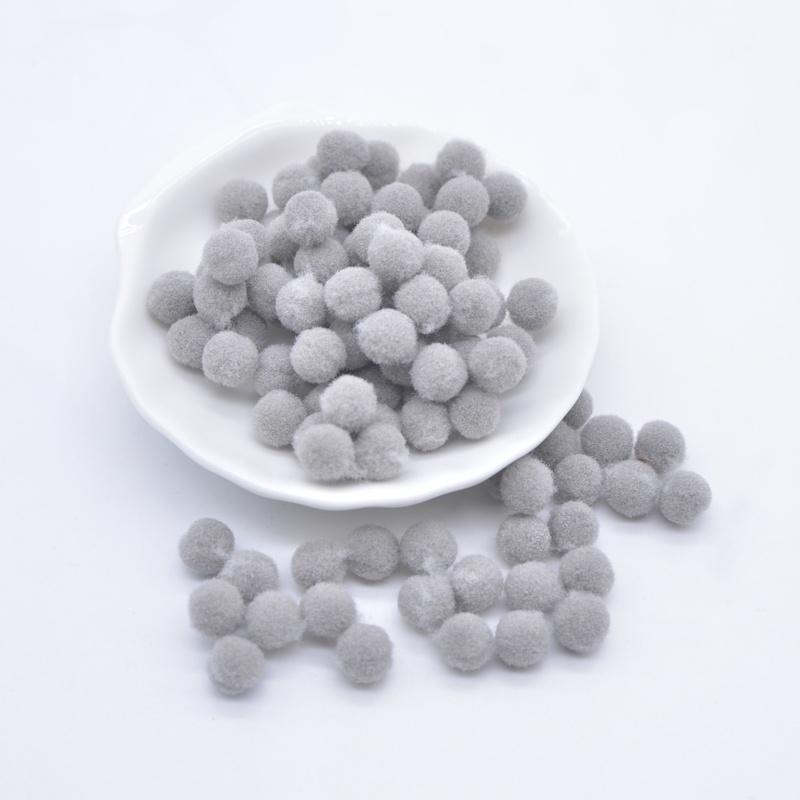 200Pcs 8mm Colorful Elastic Ball DIY Sewing On Patches Home Decoration Appliques Crafts Accessories