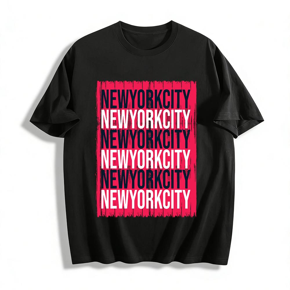 

Vintage New York City Print Casual Unisex Loose Fit Basic T-Shirt Pure cotton T-shirt XXS