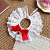 Cat Costumes Breathable Cotton Adjustable Sun Hat And Scarf Set with Bow Decor Pet Clothes for Party Photography Props