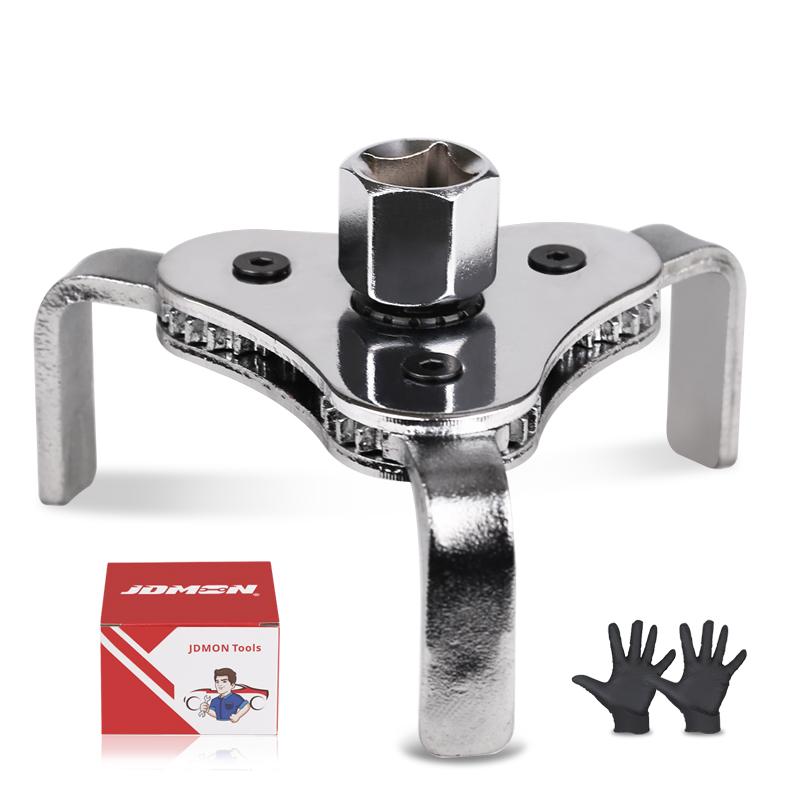 Universal Adjustable Oil Filter Wrench 55-115mm Car Repair And Maintenance Three-Claw Oil Filter Removal Tool To Send Gloves