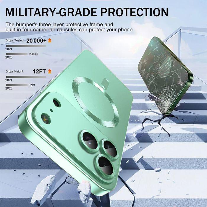 Coque pour iPhone 18 Pro Max, Protection Silicone Ultra Slim avec Cercle Magnétique Vert