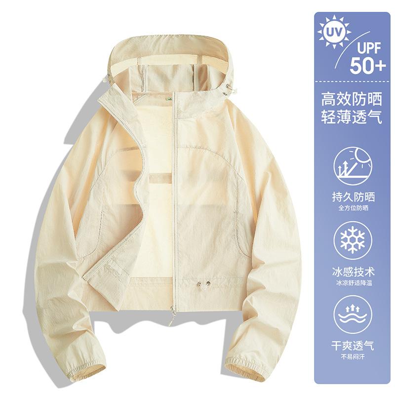 Sunscreen clothes women's new spring and summer outdoor casual style light and thin small man ice-feeling hooded thin coat