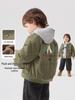 European Boys' Waterproof Fleece-Lined Thick Baseball Jacket - Winter 2025 Trendy Toddler Clothing