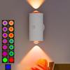 LED Lampa Nocna z Czujnikiem Ruchu Zmieniająca Kolory RGB Bezprzewodowa Lampa Ścienna Ładowalna Magnetyczna Lampa Zachodu Słońca do Sypialni Salonu