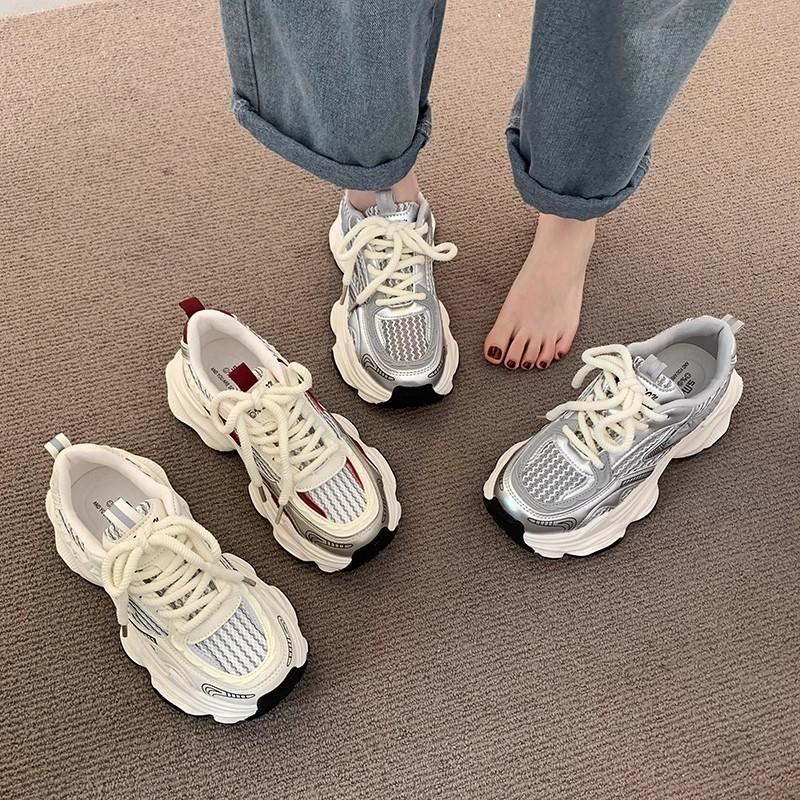 2025 Lace Up Sneakers Shoes for Women Designer Luxury Original Daily Routine Aesthetic in Stylish 40 Woman Footwear