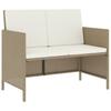 Vidaxl 6-Cz. Garden Furniture Set With Cushions, Beige, Poly Rattan