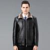 Fur One-piece Genuine Leather Jacket for Men, Plus Velvet, Thickening, Slim Fit, Korean Style Handsome Jacket, Autumn and Winter New Lamb Hair Jacket