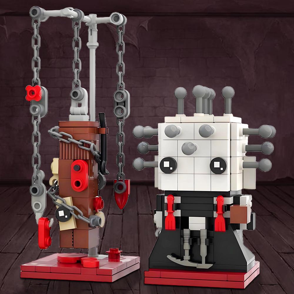 

MOC Horror Movie Figure BrickHeadz Ghosterbustered Saw Toys DIY Model Construction Toys For Children Adult Halloween Gift