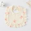Ruffle Baby Drool Bibs: Pure Cotton Printed Lace Bibs