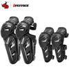 Motorcycle Knee Elbow Set 4-Piece Set - Heavy Duty Impact Protection Adjustable Straps CE Certified Universal Fit for Riders