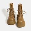 New Women's Ankle Boots and Booties Thick-soled Casual Boots Women Large-Size Round-Toe Motorcycle Boots female