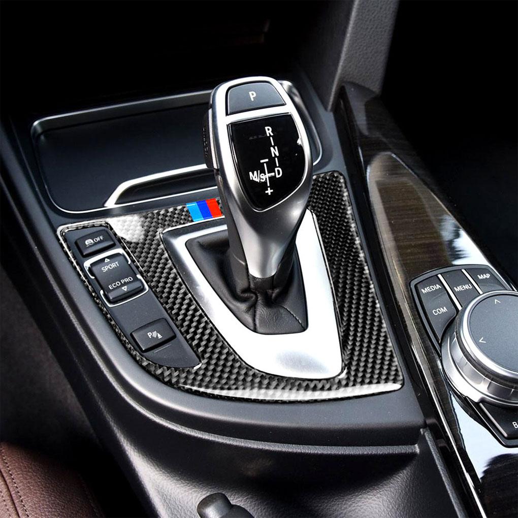 Carbon Fiber Gear Box Panel Cover Trims Easy To Install Stylish Decoration Beautiful Decoration As Shown