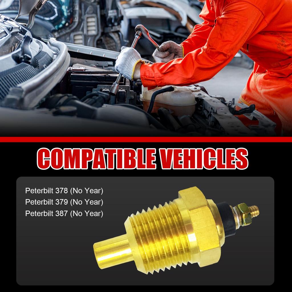 For Peterbilt 378 379 387 Temperature Sensor Year | 17-04184 | 1 Year Manufacturer Warranty | Easy Tallation
