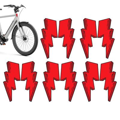Stickers For Bike 5-Piece Road Bike Helmet Cool Stickers Weather-Resistant Motorcycle Decals For Scooter Motocross Racing