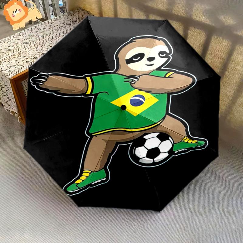 1pz Ombrello Squadra di Calcio Ombrello Pieghevole Portatile Struttura a Ossa di Ferro Struttura Ossea Struttura Esterna per Casa