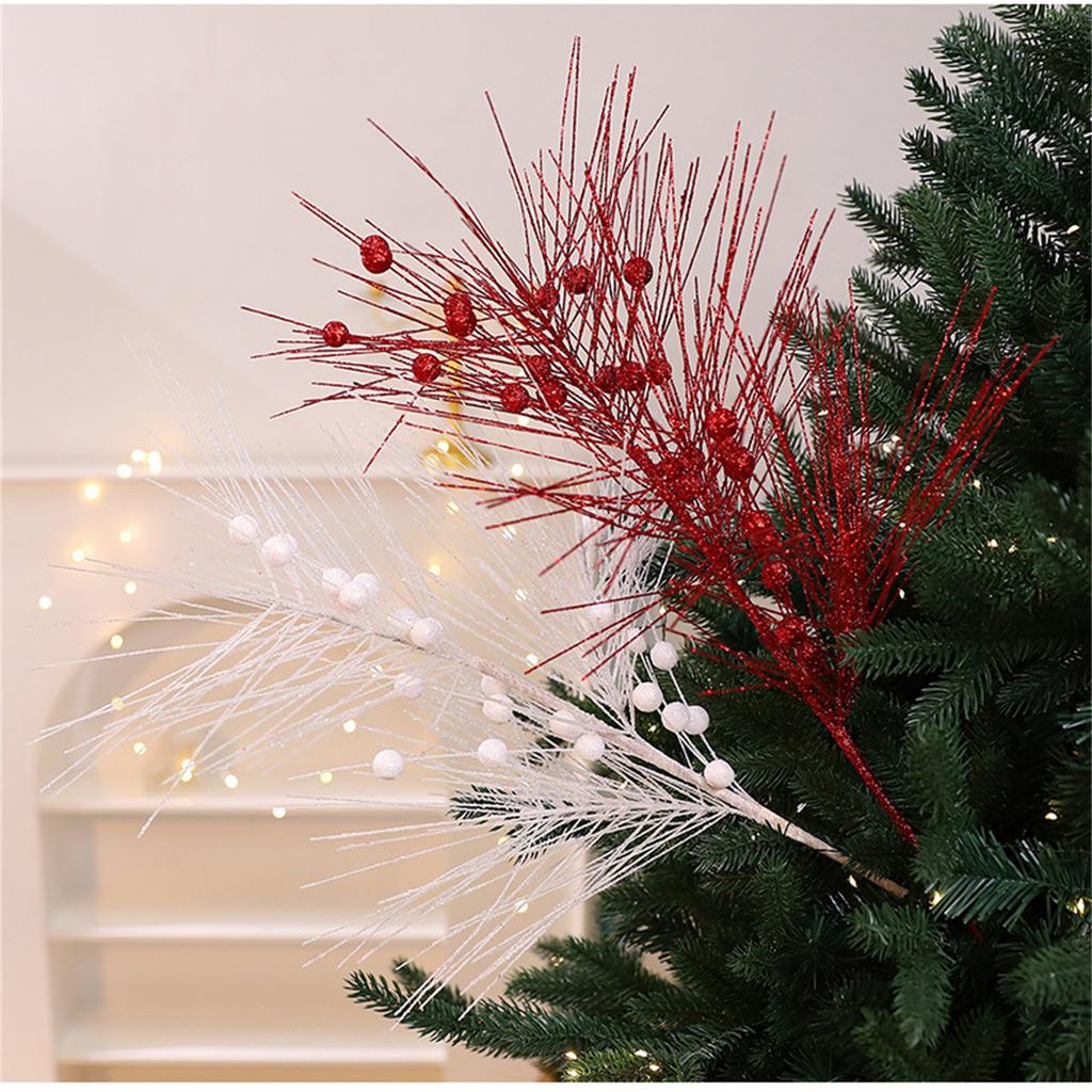 Shimmering Christmas Tree Decoration Sparkling Artificial Plastic Branch For Holiday Tree Wreath Wedding Decoration