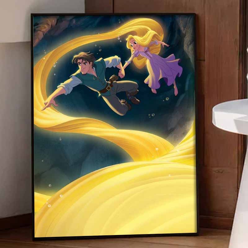 Disney Diamond Painting 5D DIY Tangled Rapunzel Flynn Rider Diamond Painting Art Diamond Painting Kits Adult/Beginner Gift Idea Home Decor