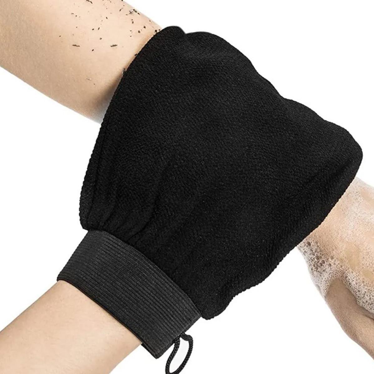 

1pc Exfoliating Glove Mitt, Exfoliating Body Scrubber for Shower Bath,Body Scrub Gloves for Dead Skin Remover чёрный