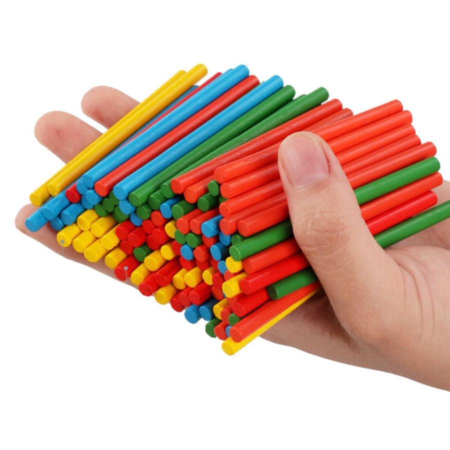 100pcs 7.5cm Wooden Counting Sticks Student Math Calculation Manipulatives School Math Teaching Aids & Classroom Supplies