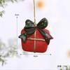 New Christmas Painted Resin Santa Claus Heart Pendant Retro Style Christmas Tree Imitation Ceramic Decoration navidad 2025