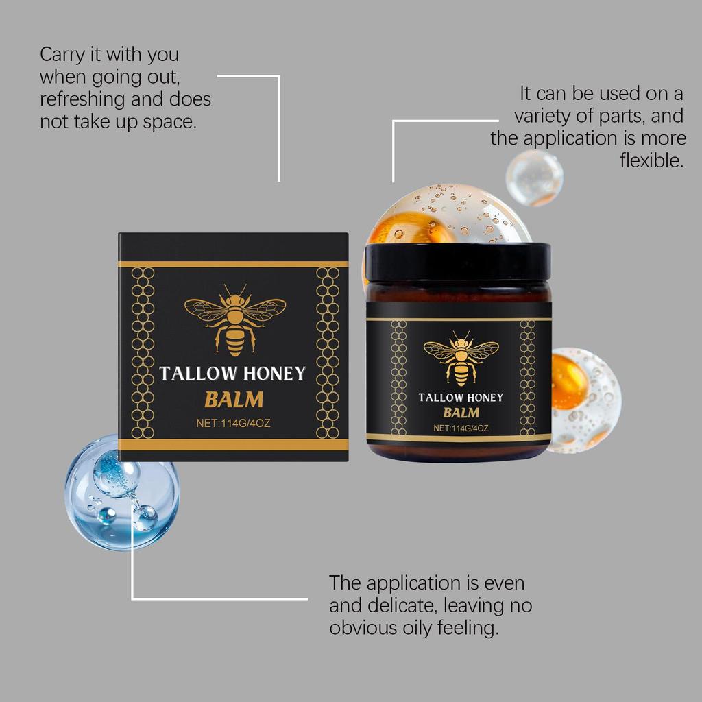 Tallow Honey Moisturizing Balm Improve Drying Balanced Water Oil State Enhance Skin Lasticty Brighten Body Nourishing Care Cream