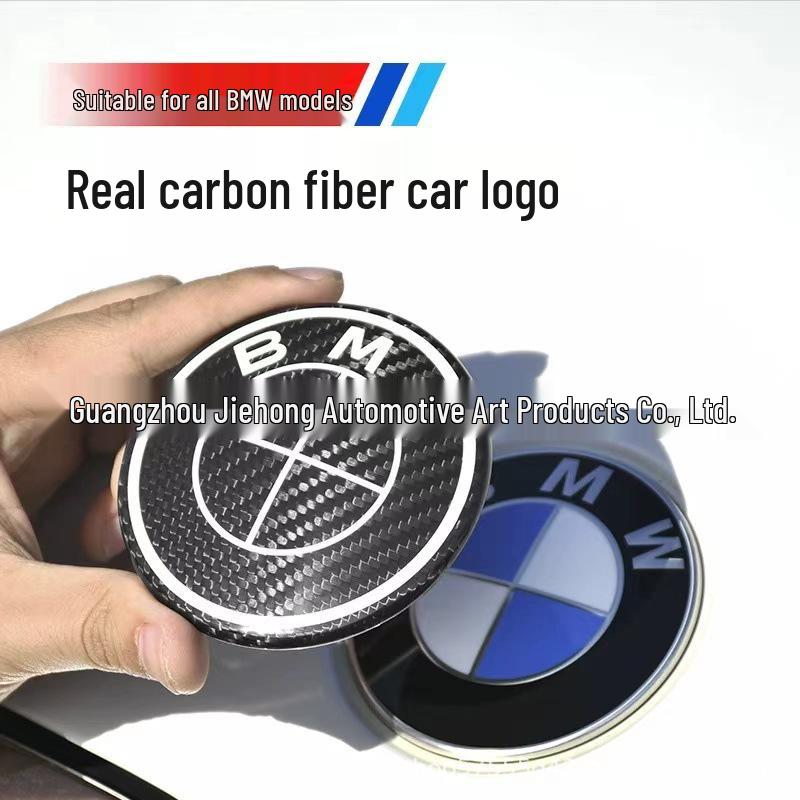 BMW 50-jähriges Jubiläum Karbonfaser-Plakette für 3er, 4er, 5er & X3, X4, X5 Lenkräder, Vorne & Hinten